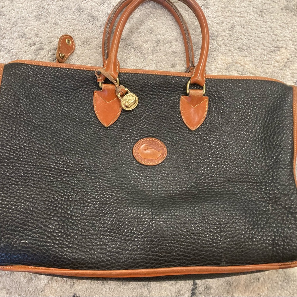 Classic Black and Brown Dooney & Burke Tote Bag